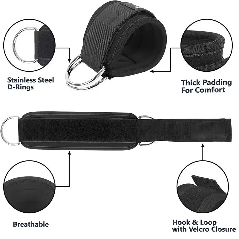 Kit de Faixas Elásticas com Tornozeleiras Ajustáveis