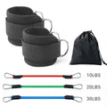 Kit de Faixas Elásticas com Tornozeleiras Ajustáveis
