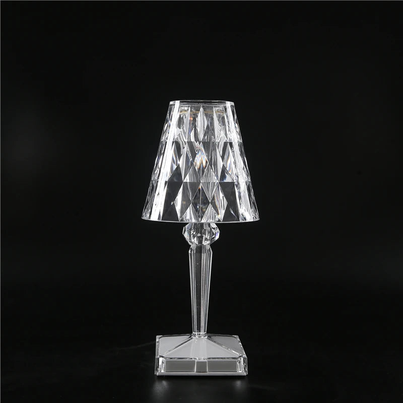 Candeeiro de Mesa Cristal LED Recarregável Touch
