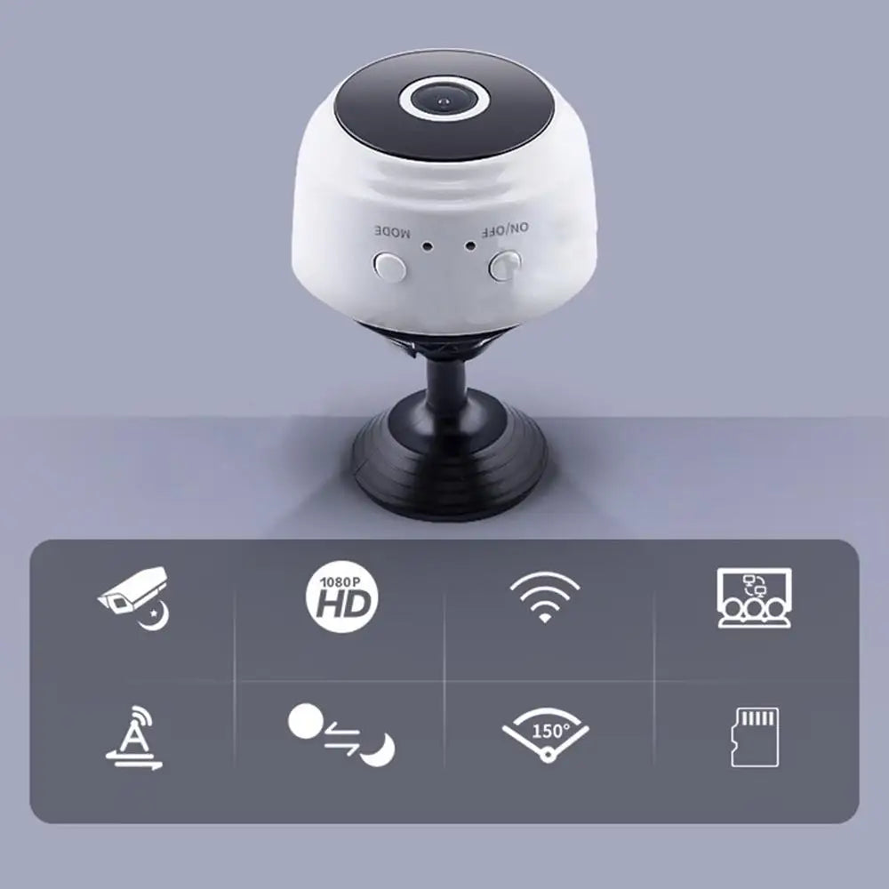 Mini Câmara de Vigilância Wi-Fi HD para InteriorMOS 2MP Telefon Alarm Camera