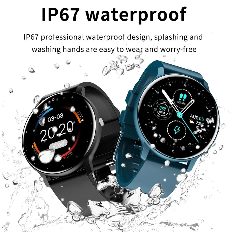Smartwatch Elegante Redondo com Monitorização da Saúde e Fitness