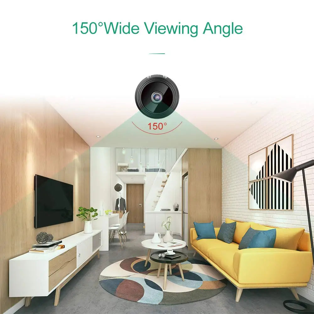Mini Câmara de Vigilância Wi-Fi HD para InteriorMOS 2MP Telefon Alarm Camera