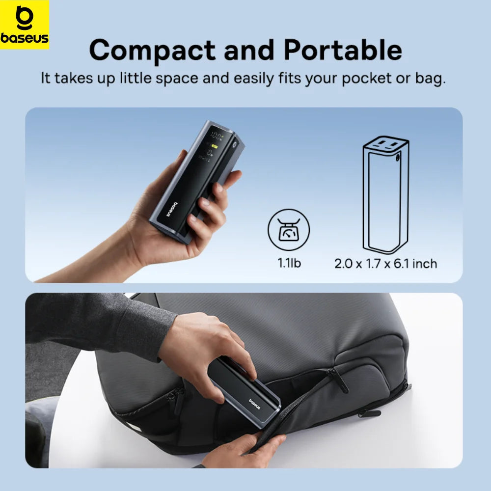Power Bank Baseus 20.800 mAh 145W – Carregamento Rápido PD 100W com Ecrã Digital
