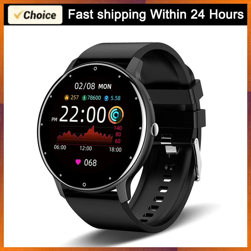 Smartwatch Elegante Redondo com Monitorização da Saúde e Fitness