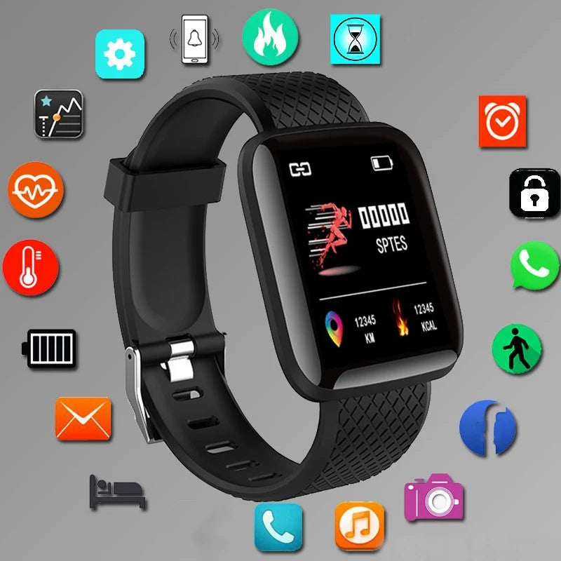 Smartwatch Fitness com Chamadas Bluetooth e Monitorização da Saúde
