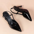 Women Design Pointy Toe High Heels Pumps Women Fashion Thin Heel Sexy Slingback Sandals Elegant Patent Leather Party Dress Shoes