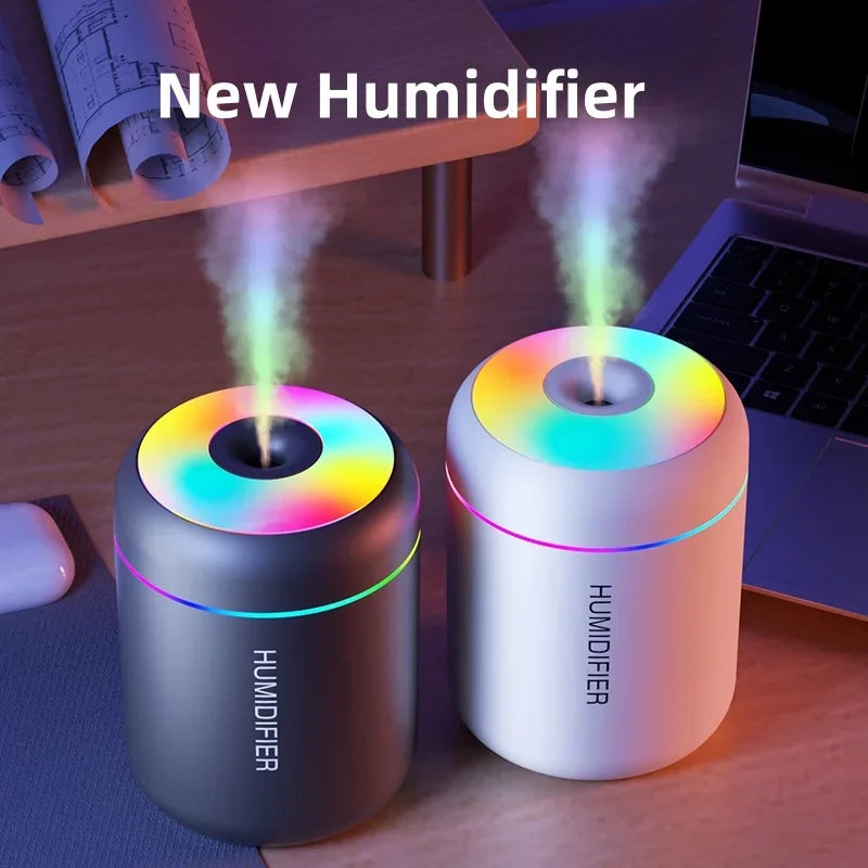 Humidificador Mini USB com Luz LED RGB – Difusor Aromático 180ML
