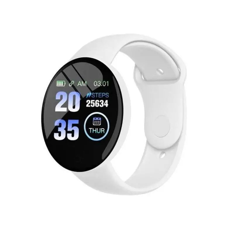 Smartwatch Redondo com Chamadas Bluetooth e Monitorização da Saúde
