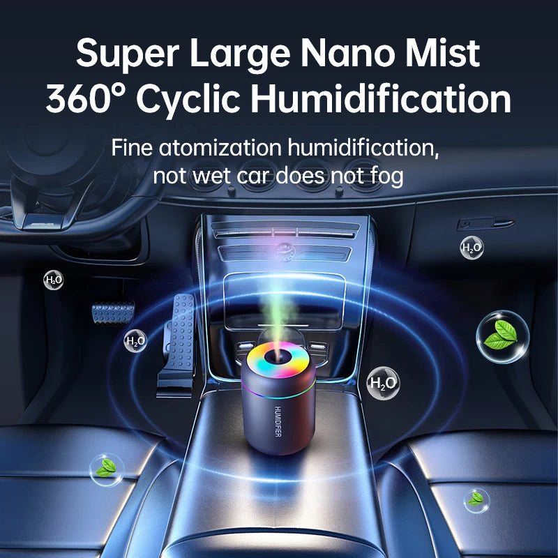 Humidificador Mini USB com Luz LED RGB – Difusor Aromático 180ML