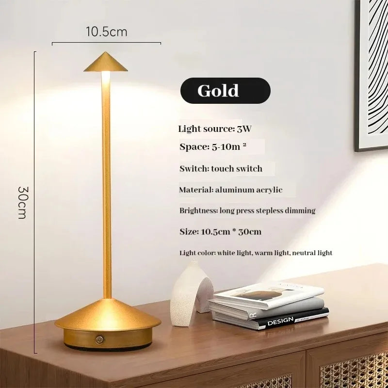 Candeeiro LED Recarregável Sem Fios Premium – Toque Tátil | Auvenza