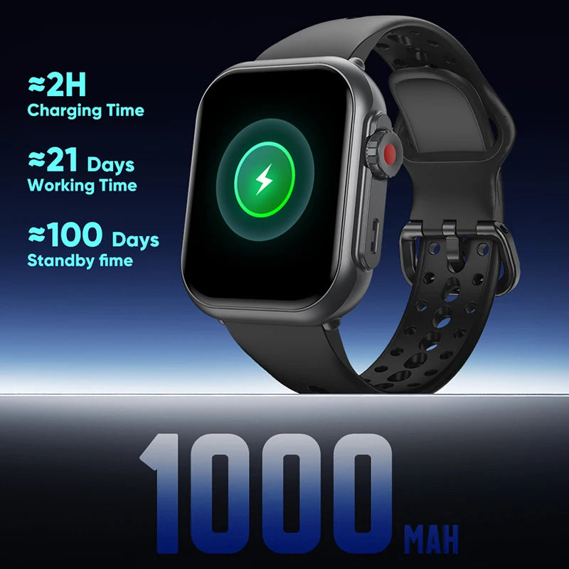 Smartwatch Ultra AMOLED 1,85” com Chamadas Bluetooth e IP68