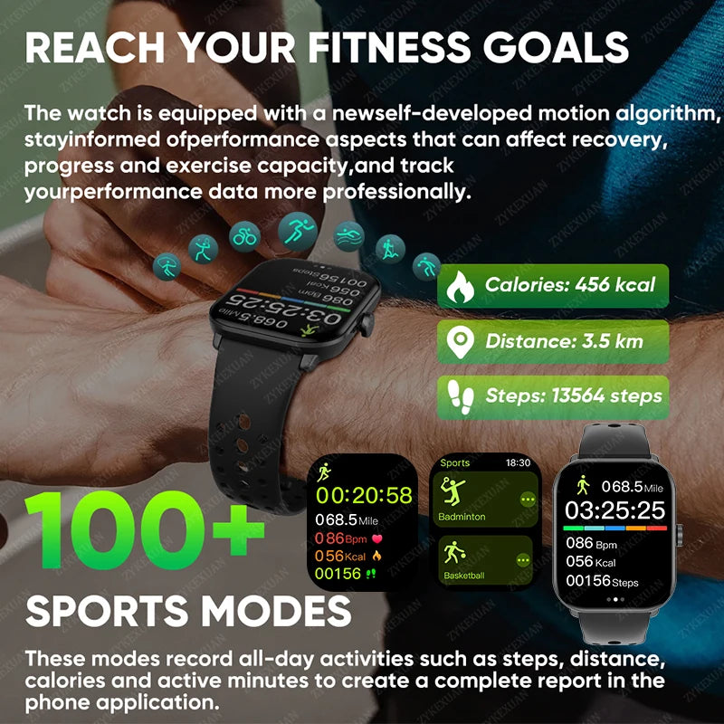 Smartwatch AMOLED com Chamadas Bluetooth, GPS e Monitorização da Saúde