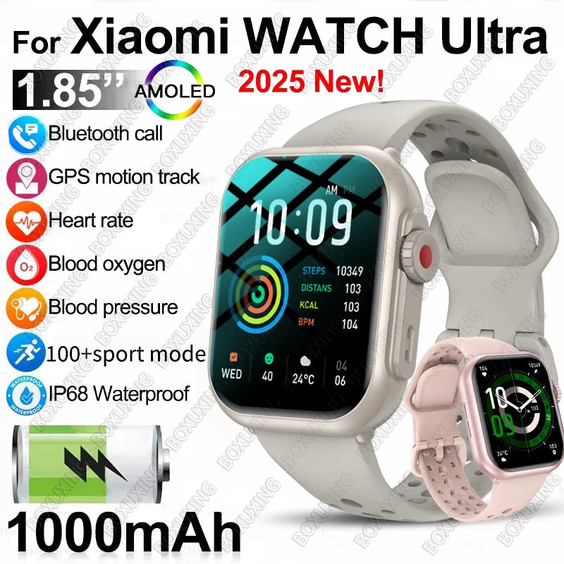 Smartwatch Ultra AMOLED 1,85” com Chamadas Bluetooth e IP68