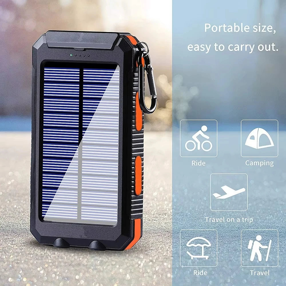 Power Bank Solar 80.000 mAh – Carregamento Rápido com Lanterna LED