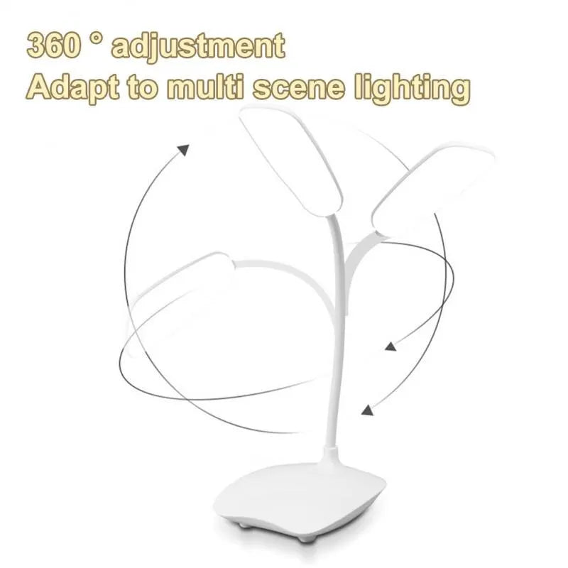 Candeeiro LED de Secretária USB Recarregável – Luz Regulável para Estudo e Trabalho