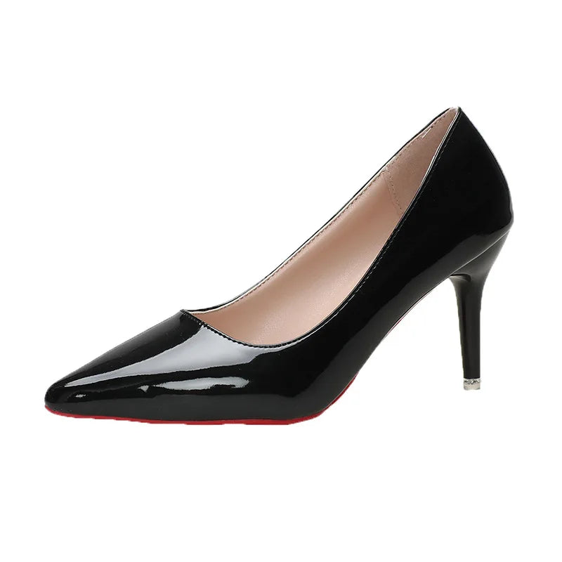 Sexy Women High Heels Pointed Toe Red Bottom Women Pumps Fashion High Quality Party Wedding Shoes Stiletto Ladies Shoes Big Size
