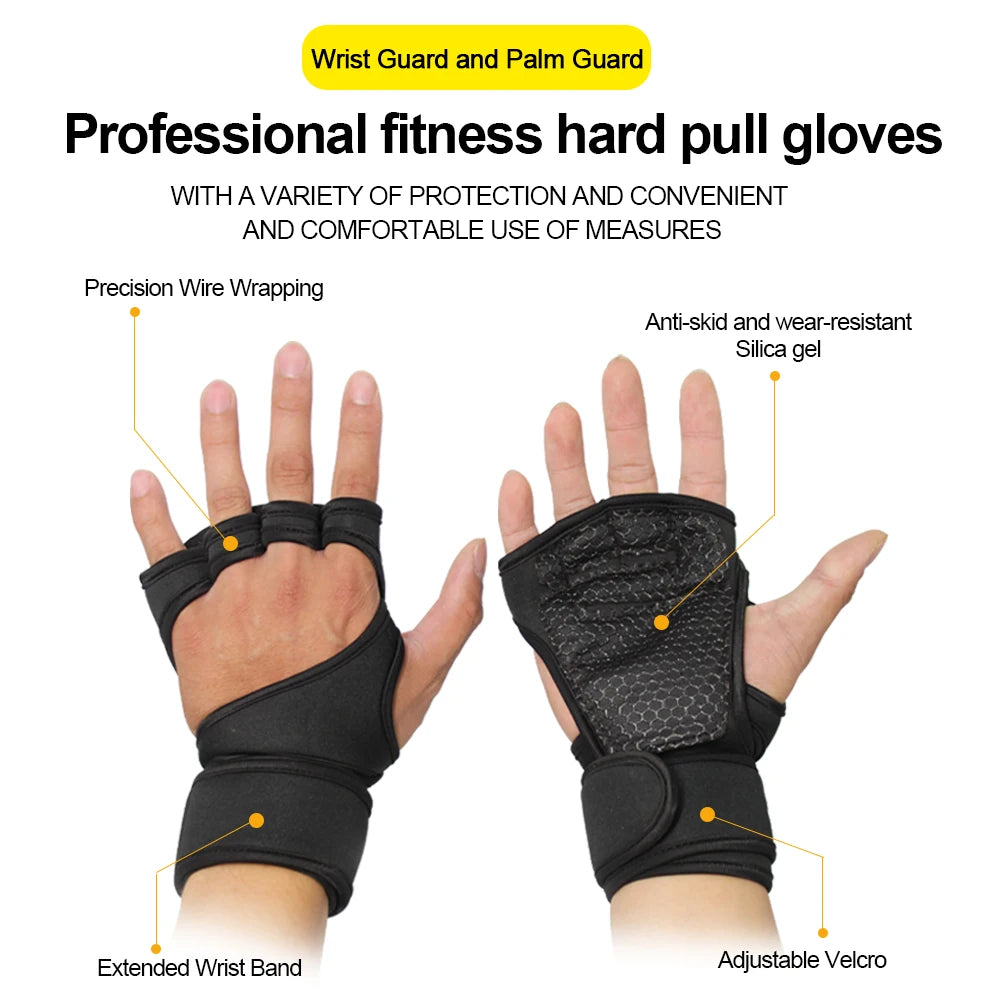 Luvas de Musculação com Suporte para Pulsos