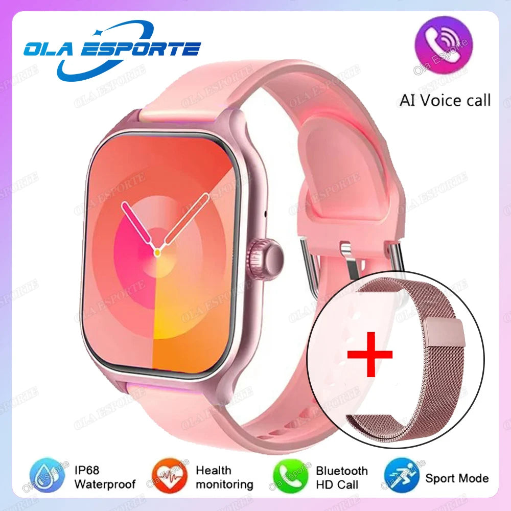 Smartwatch HD 2,01” com Chamadas Bluetooth e Monitorização da Saúde