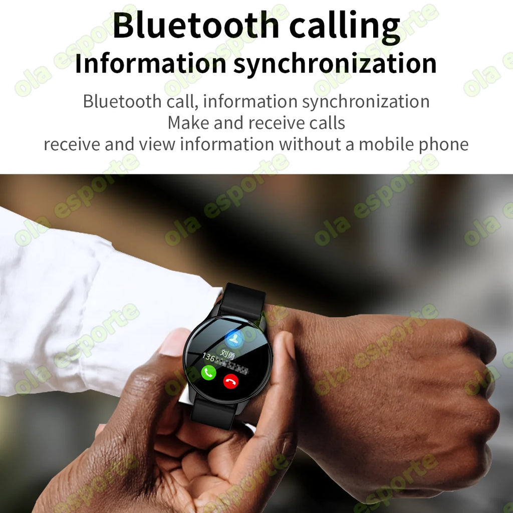 Smartwatch Elegante com Chamadas Bluetooth e Monitorização da Saúde