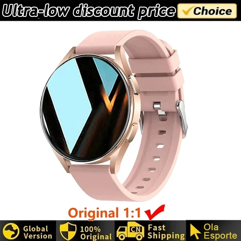 Smartwatch Elegante com Chamadas Bluetooth e Monitorização da Saúde