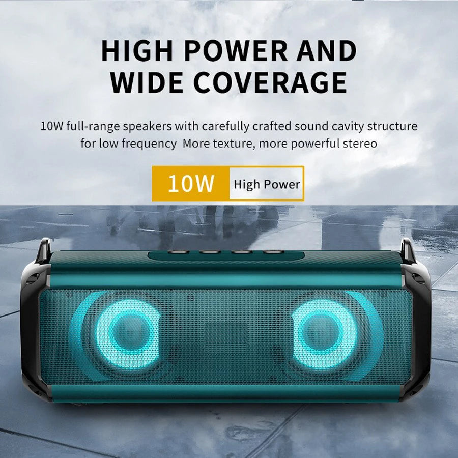 Wireless Portable Bluetooth Speaker Subwoofer Radio FM Sound Box Music Bass With Lamp Caixa De Som Blootooth Audio Coluna Column