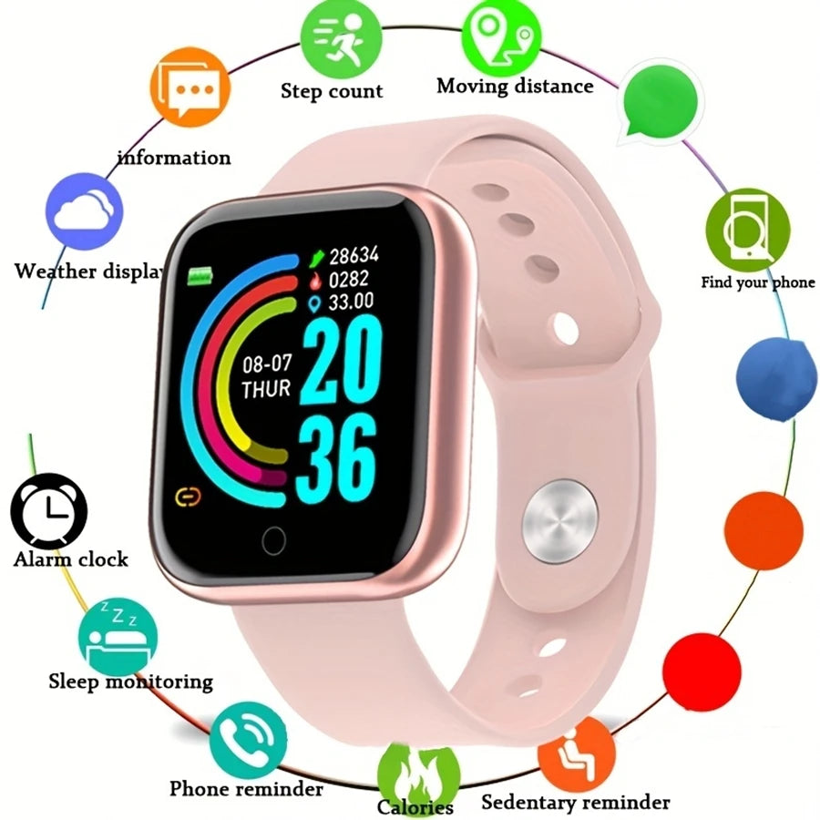 Smartwatch Fitness com Chamadas Bluetooth e Monitorização da Saúde
