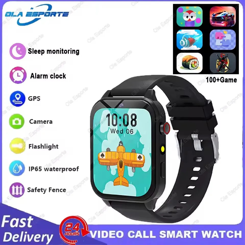 Smartwatch Infantil com Jogos, Música e Ecrã Tátil HD