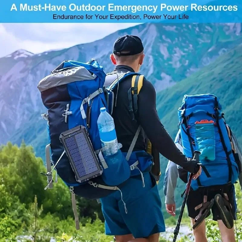 Power Bank Solar 20.000 mAh – Carregamento Rápido com Lanterna LED