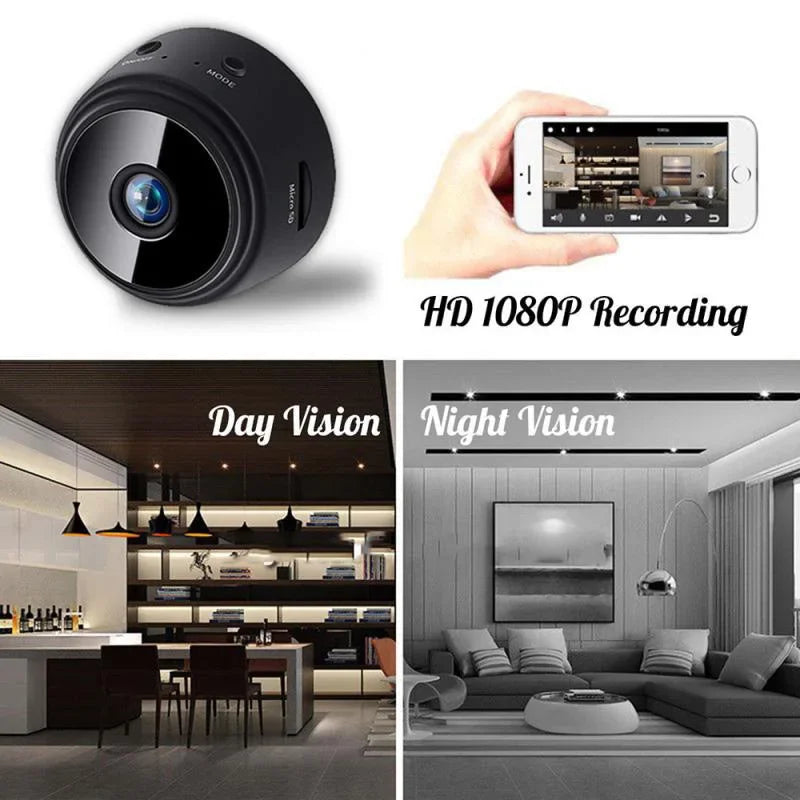 Mini Câmara Wi-Fi HD A9 – Câmara de Vigilância Inteligente
