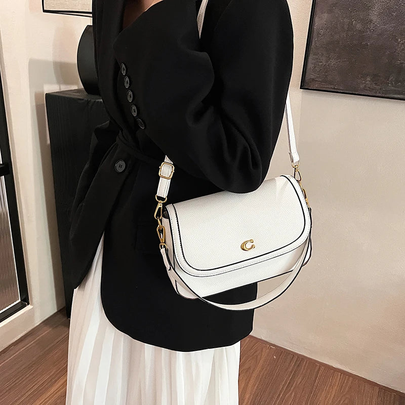 Luxury Women Elegant Leather Fashion Shoulder Bag High End Designer Tote Handbag For City Commuter Lifestyle Fashion