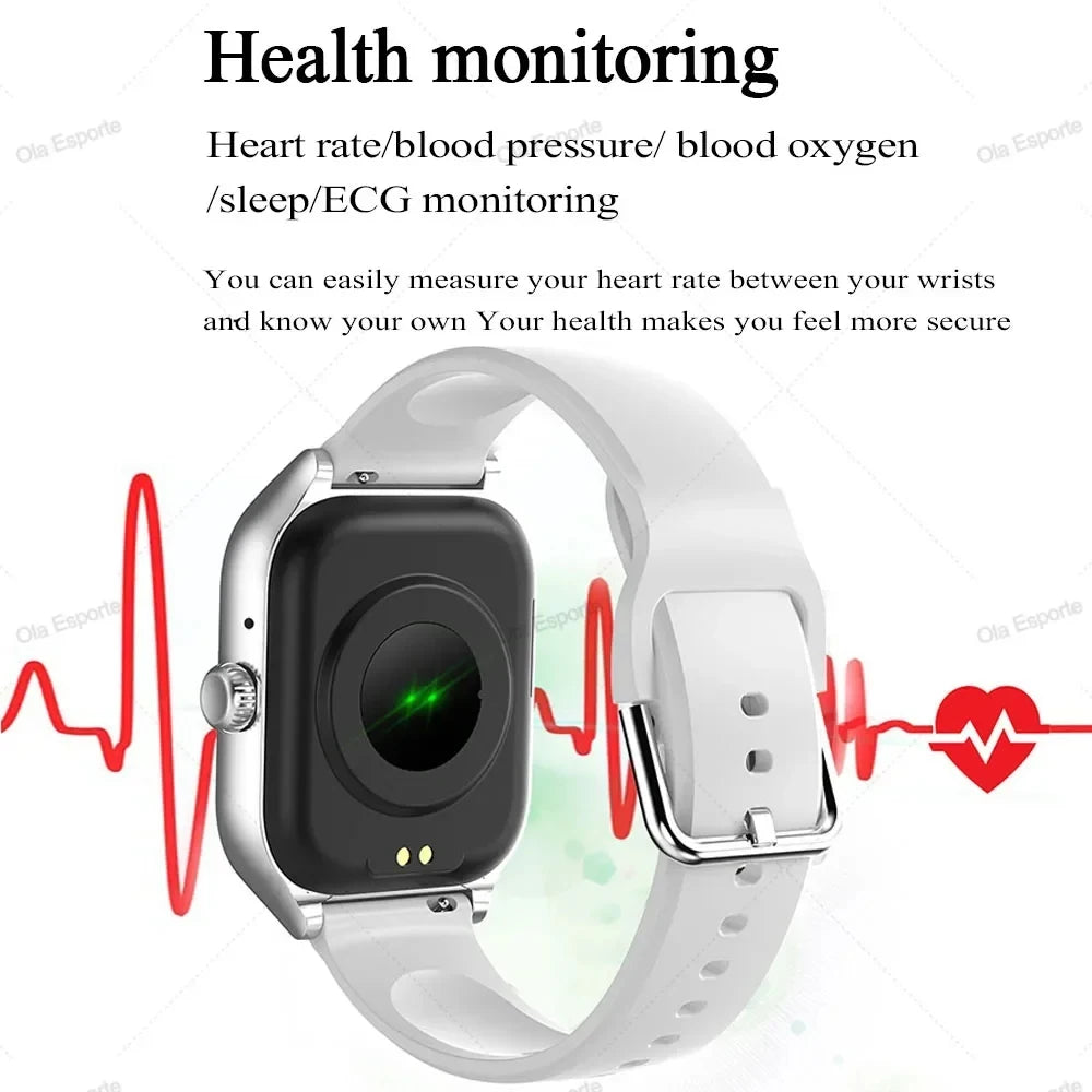 Smartwatch HD 1,83” com Chamadas Bluetooth e Monitorização da Saúde