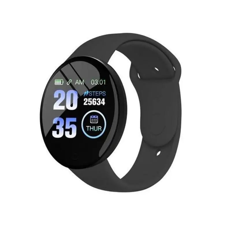 Smartwatch Redondo com Chamadas Bluetooth e Monitorização da Saúde