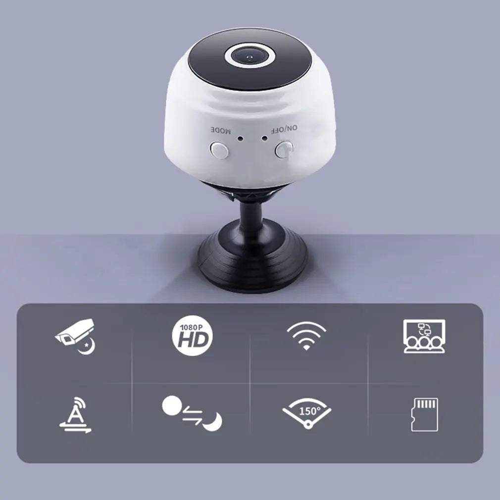 Mini Câmara de Vigilância Wi-Fi HD para InteriorMOS 2MP Telefon Alarm Camera