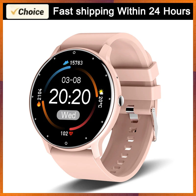 Smartwatch Elegante Redondo com Monitorização da Saúde e Fitness