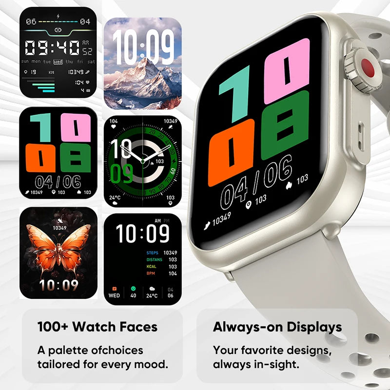 Smartwatch Ultra AMOLED 1,85” com Chamadas Bluetooth e IP68