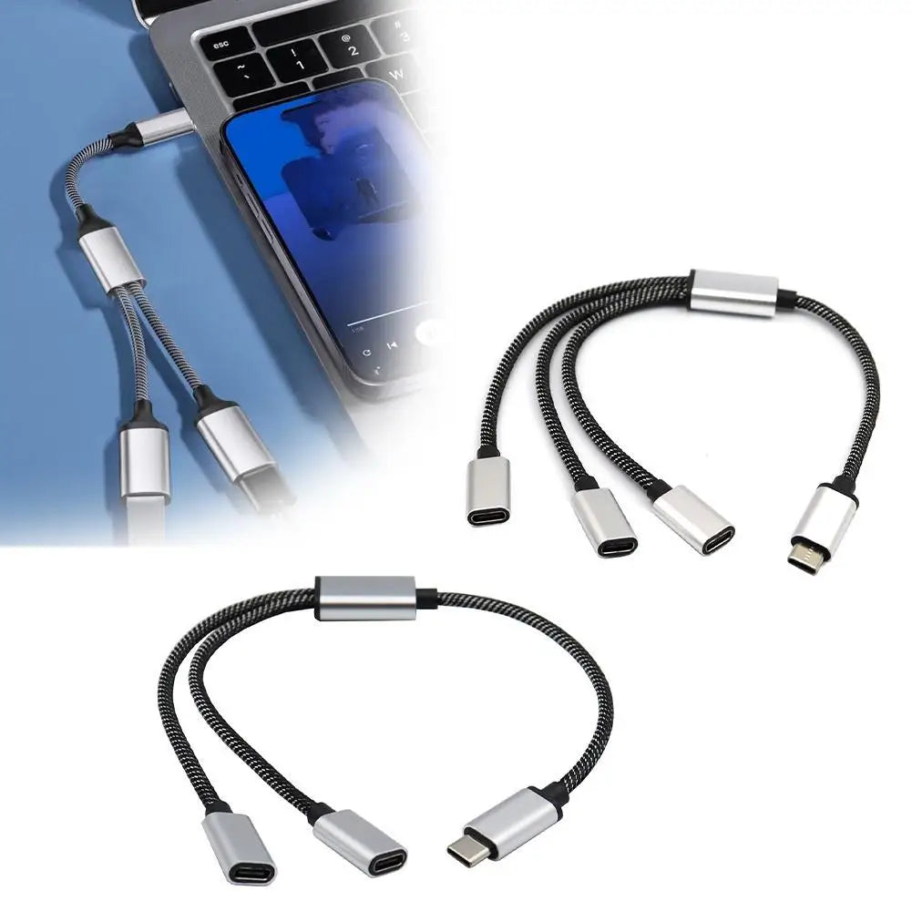 Hub USB-C Multiportas 3 em 1 | Adaptador OTG de Alta Velocidade