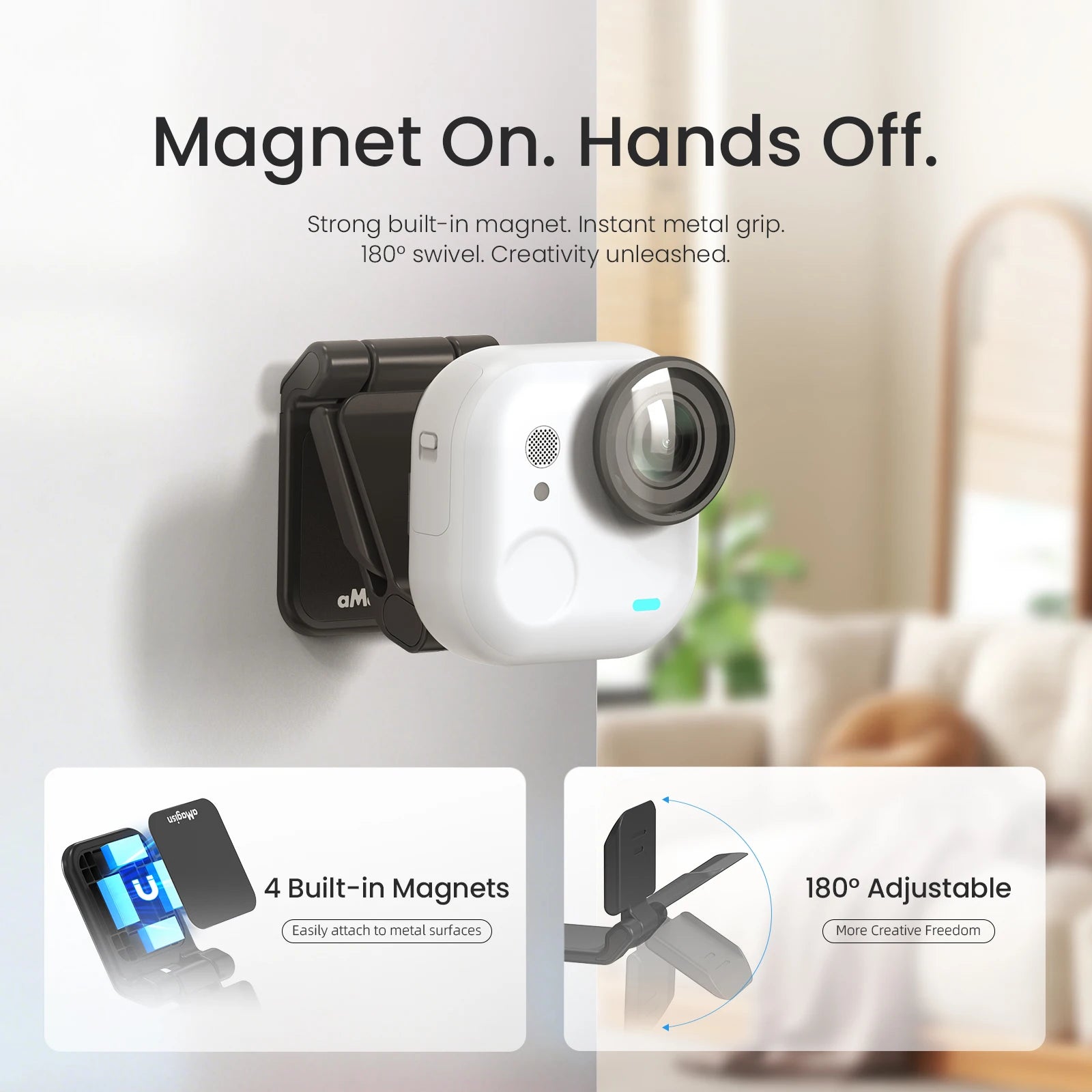 Suporte Magnético Ajustável para Insta360 GO Ultra