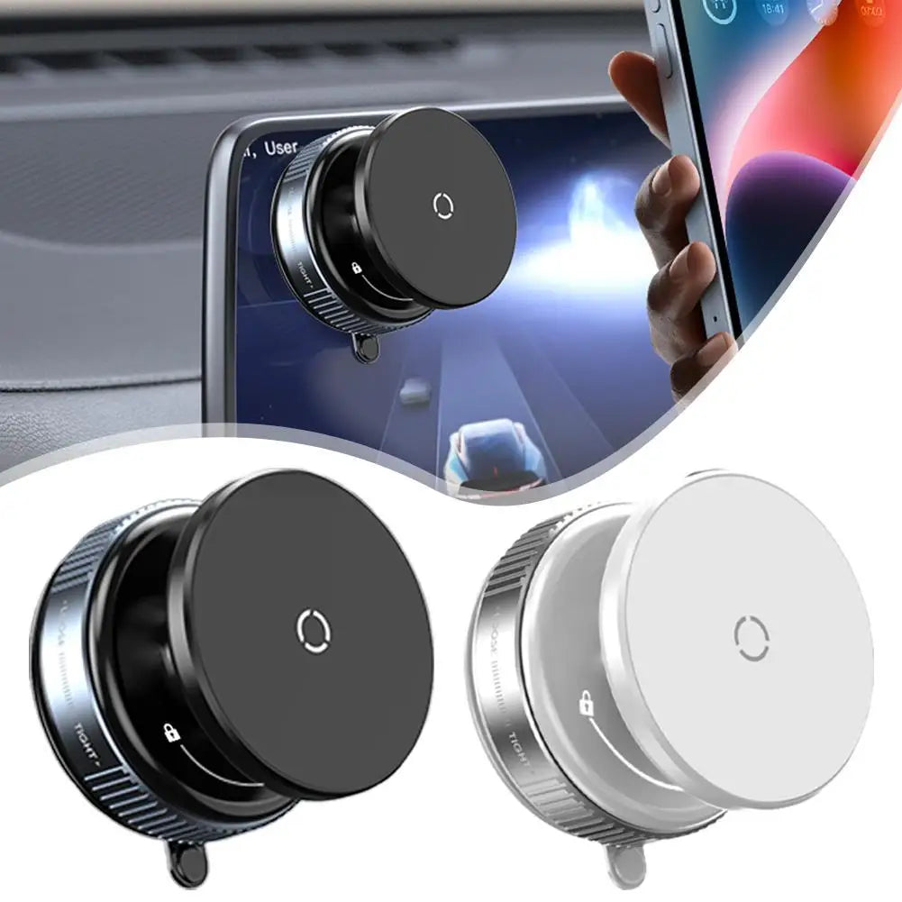 Intelligent For Magsafe Car Mount Mobile Phone Holder Magnetic Vacuum Magnetic Suction Cup Folding Swivel Stand AdsorptionStable