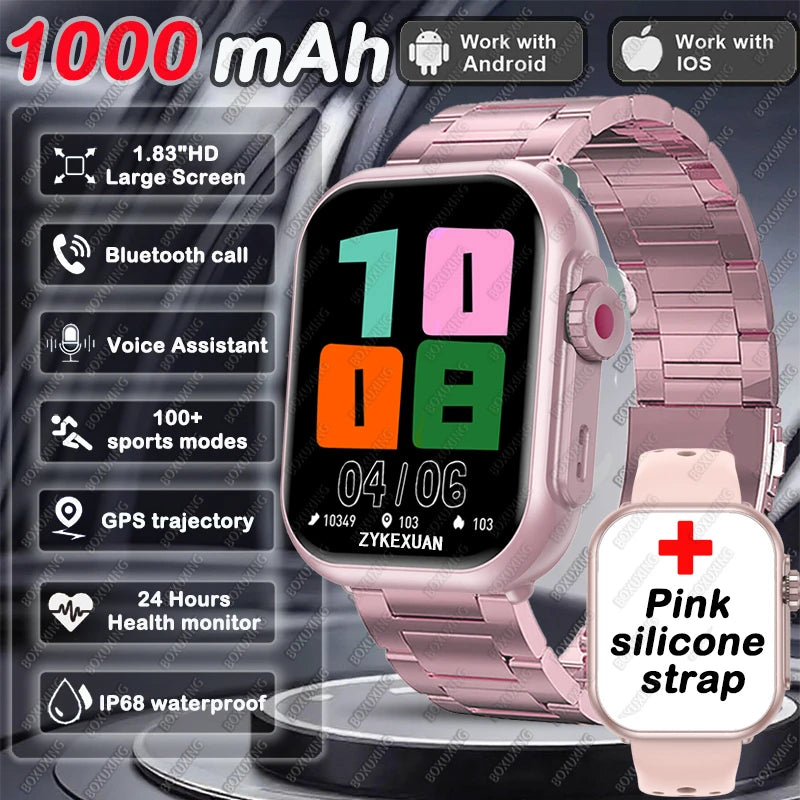 Smartwatch Ultra AMOLED 1,85” com Chamadas Bluetooth e IP68