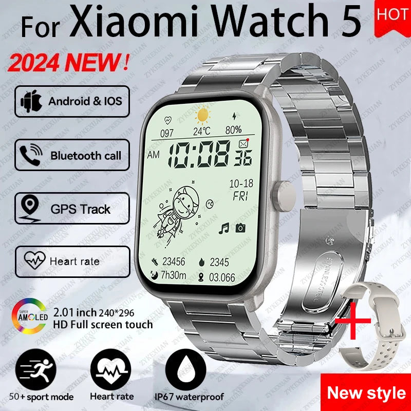 Smartwatch AMOLED com Chamadas Bluetooth, GPS e Monitorização da Saúde