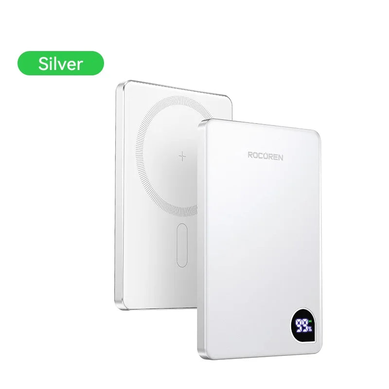 Power Bank Magnética 10000mAh com Carregamento Rápido Sem Fios 20W