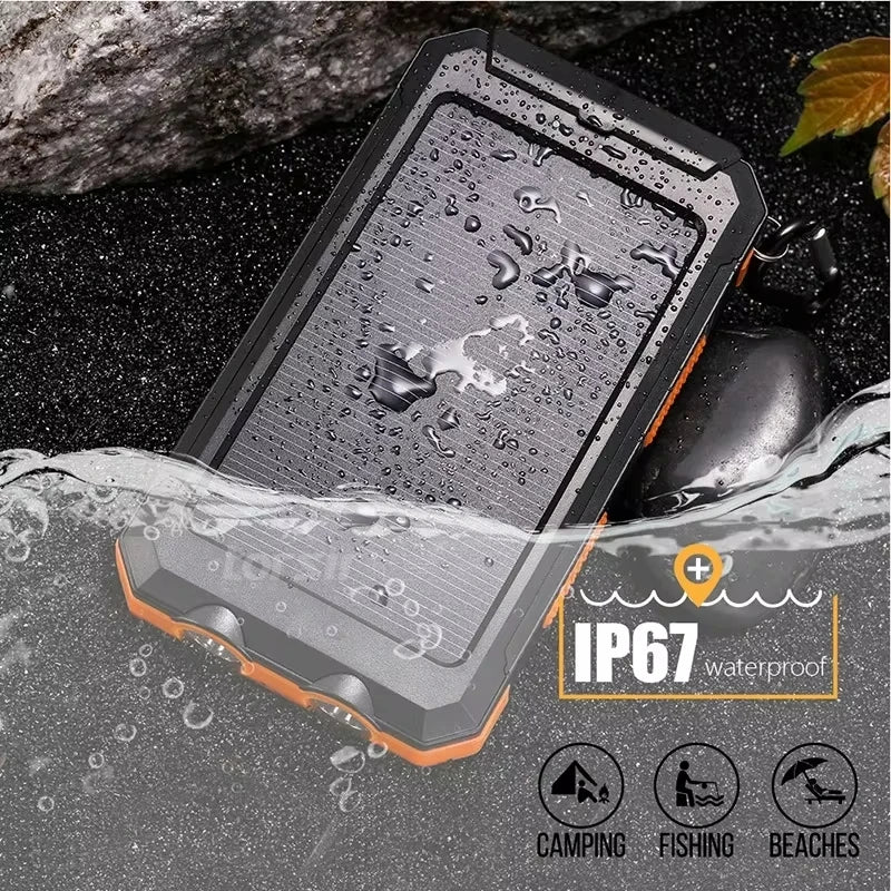 Power Bank Solar 80.000 mAh – Carregamento Rápido com Lanterna LED