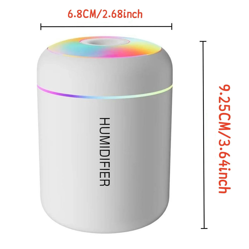 Humidificador Mini USB com Luz LED RGB – Difusor Aromático 180ML