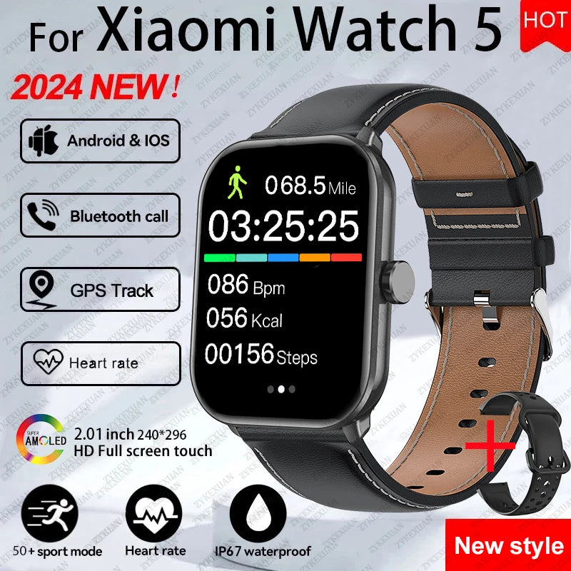 Smartwatch AMOLED com Chamadas Bluetooth, GPS e Monitorização da Saúde