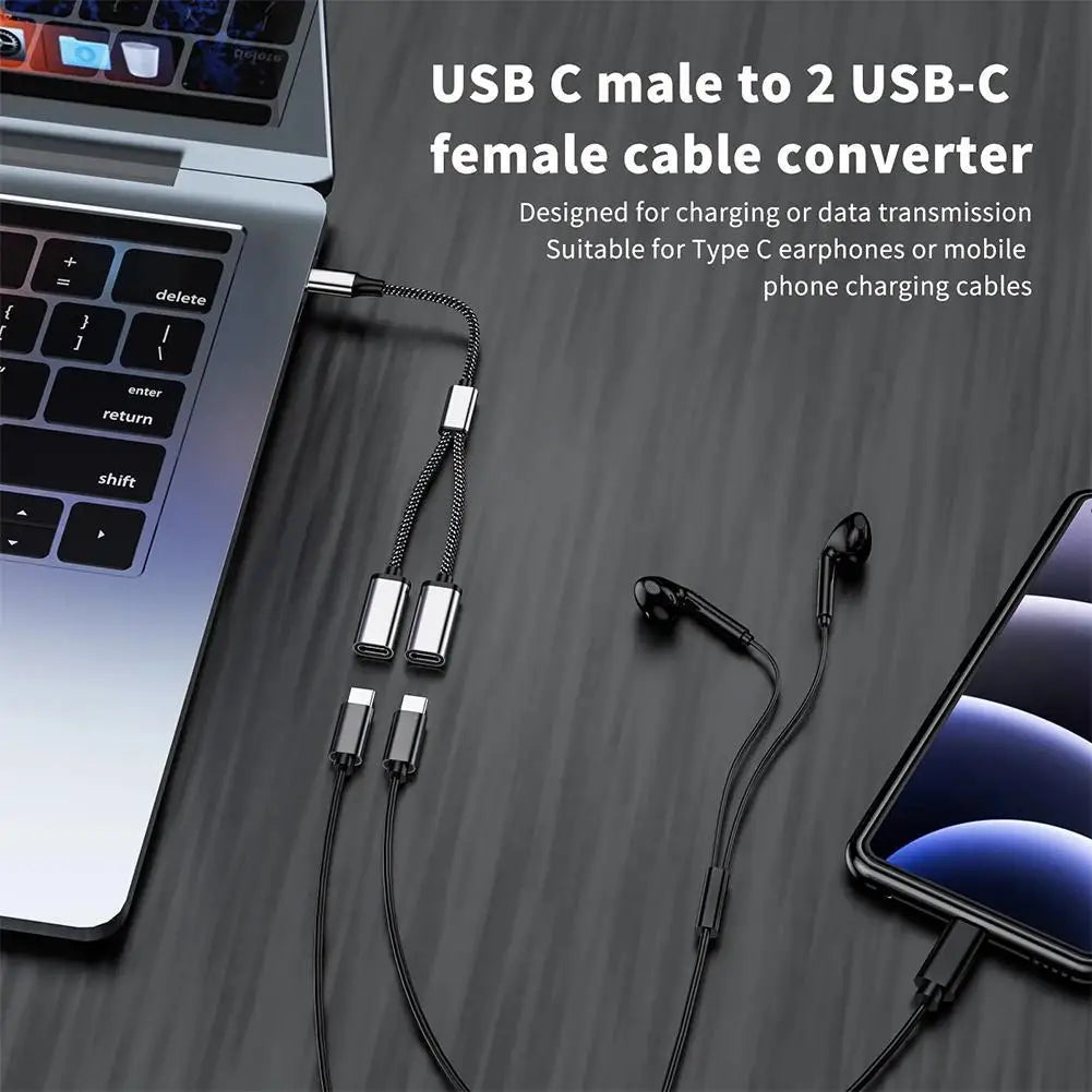 Hub USB-C Multiportas 3 em 1 | Adaptador OTG de Alta Velocidade