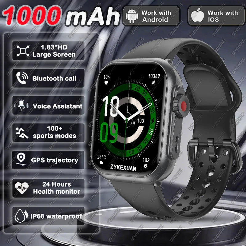 Smartwatch Ultra AMOLED 1,85” com Chamadas Bluetooth e IP68