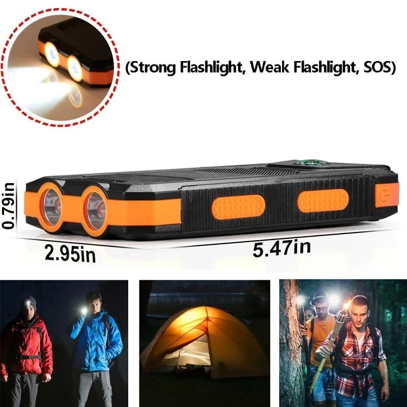 Power Bank Solar 20.000 mAh – Carregamento Rápido com Lanterna LED