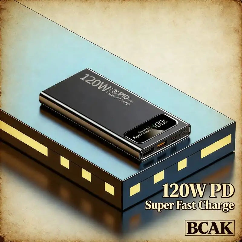 Power Bank BCAK 20.000 mAh 120W – Carregamento Rápido com Ecrã Digital