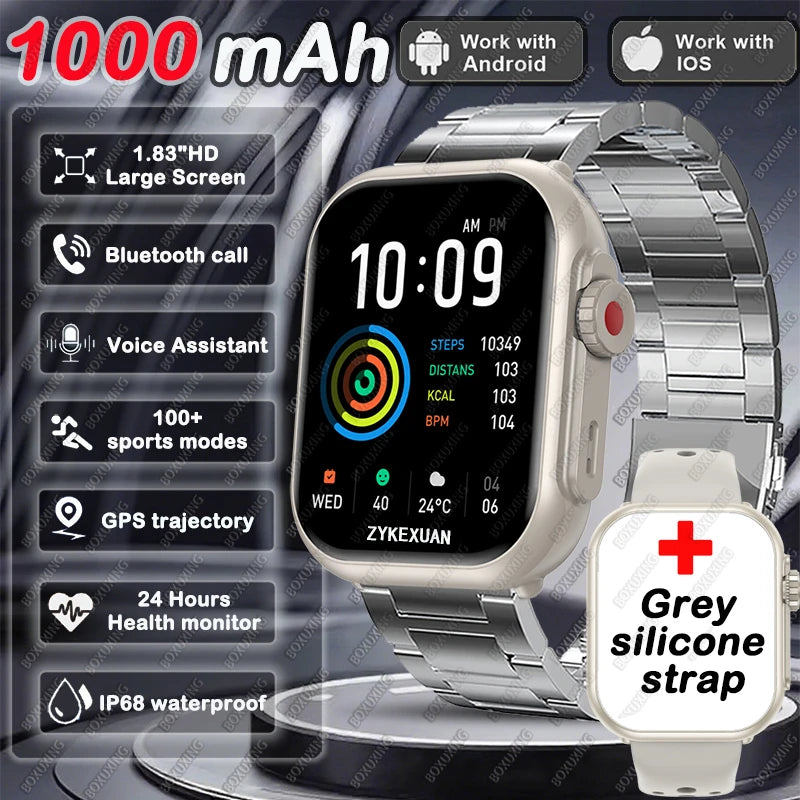 Smartwatch Ultra AMOLED 1,85” com Chamadas Bluetooth e IP68