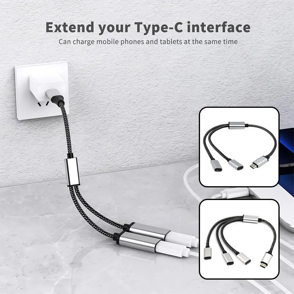 Hub USB-C Multiportas 3 em 1 | Adaptador OTG de Alta Velocidade